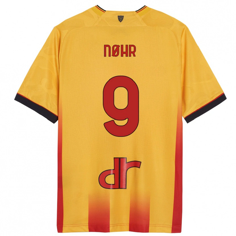 Danxen Women Gustav Nøhr #9 Yellow Orange Home Jersey 2025/26 T-Shirt