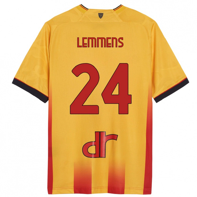 Danxen Women Mats Lemmens #24 Yellow Orange Home Jersey 2025/26 T-Shirt