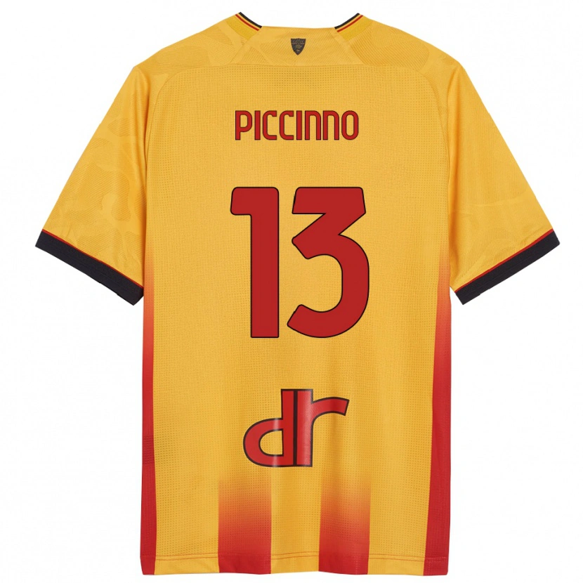 Danxen Women Daniele Piccinno #13 Yellow Orange Home Jersey 2025/26 T-Shirt