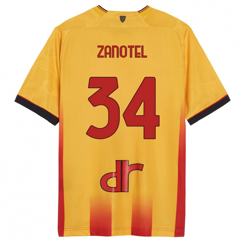 Danxen Women Giovanni Zanotel #34 Yellow Orange Home Jersey 2025/26 T-Shirt