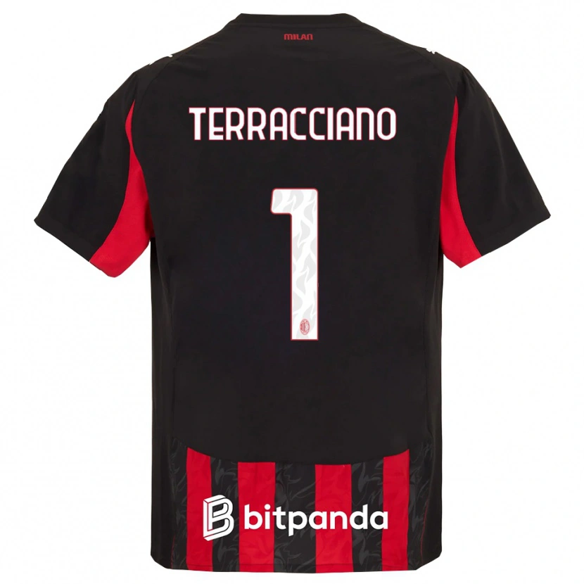 Danxen Women Pietro Terracciano #1 Red Black Home Jersey 2025/26 T-Shirt
