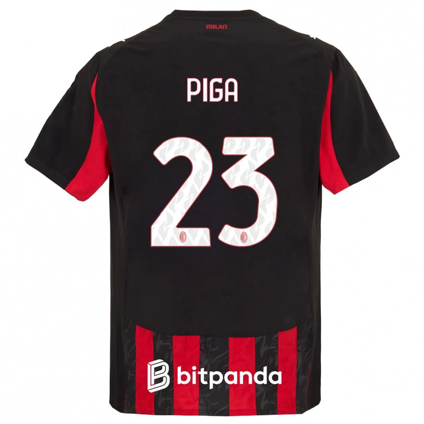 Danxen Women Julie Piga #23 Red Black Home Jersey 2025/26 T-Shirt