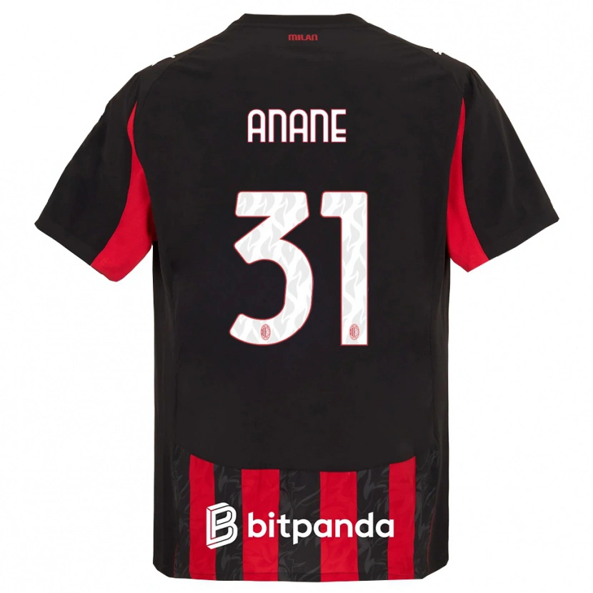 Danxen Women Emmanuel Anane #31 Red Black Home Jersey 2025/26 T-Shirt