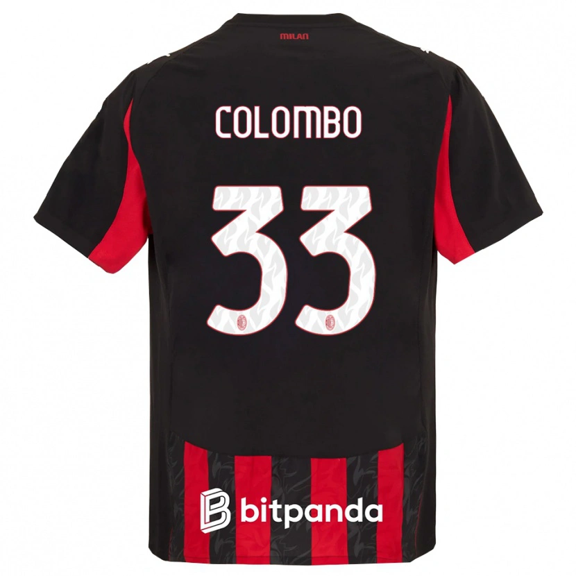 Danxen Women Federico Colombo #33 Red Black Home Jersey 2025/26 T-Shirt