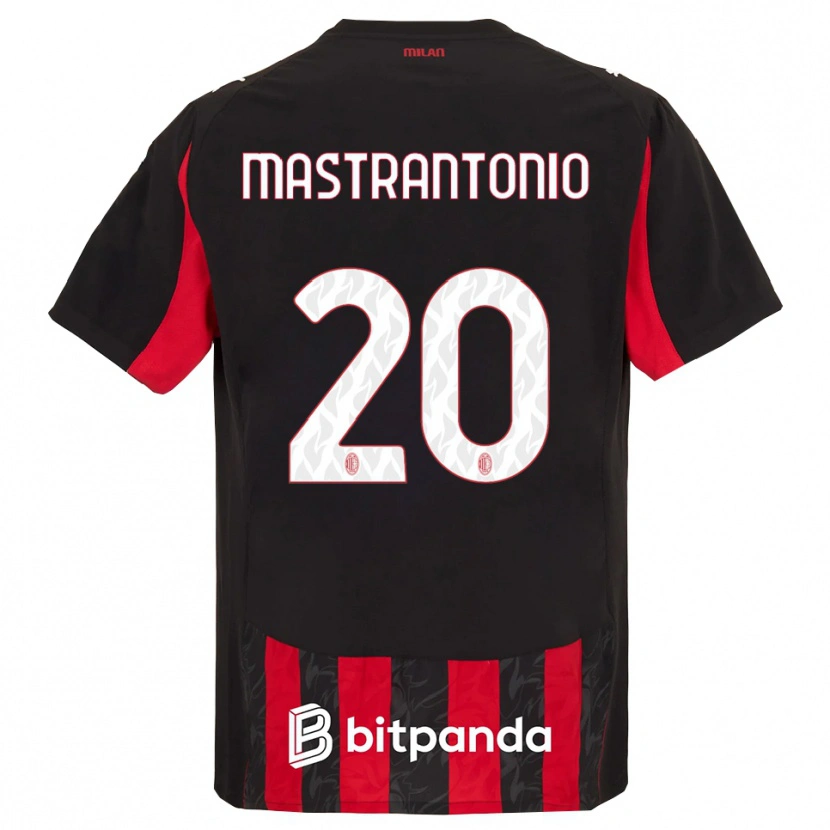 Danxen Women Davide Mastrantonio #20 Red Black Home Jersey 2025/26 T-Shirt
