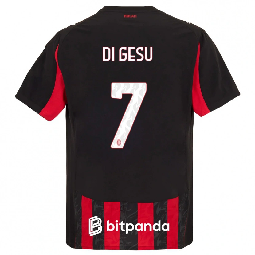 Danxen Women Enrico Di Gesu #7 Red Black Home Jersey 2025/26 T-Shirt