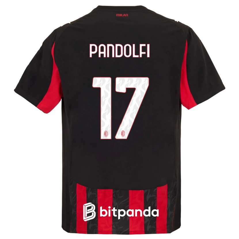 Danxen Women Fabio Pandolfi #17 Red Black Home Jersey 2025/26 T-Shirt