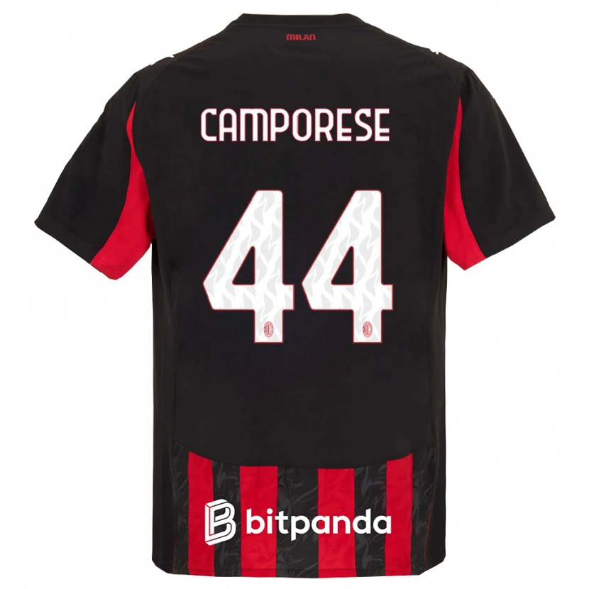 Danxen Women Michele Camporese #44 Red Black Home Jersey 2025/26 T-Shirt
