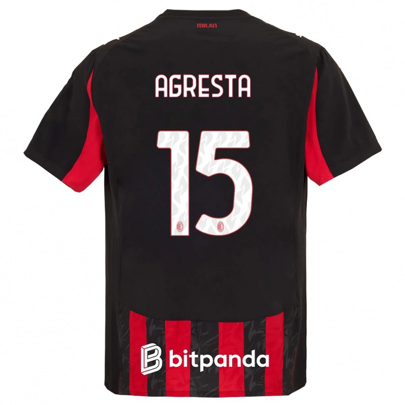 Danxen Women Stefano Agresta #15 Red Black Home Jersey 2025/26 T-Shirt