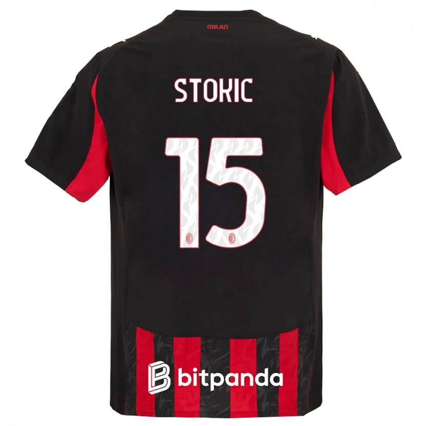 Danxen Women Sara Stokić #15 Red Black Home Jersey 2025/26 T-Shirt