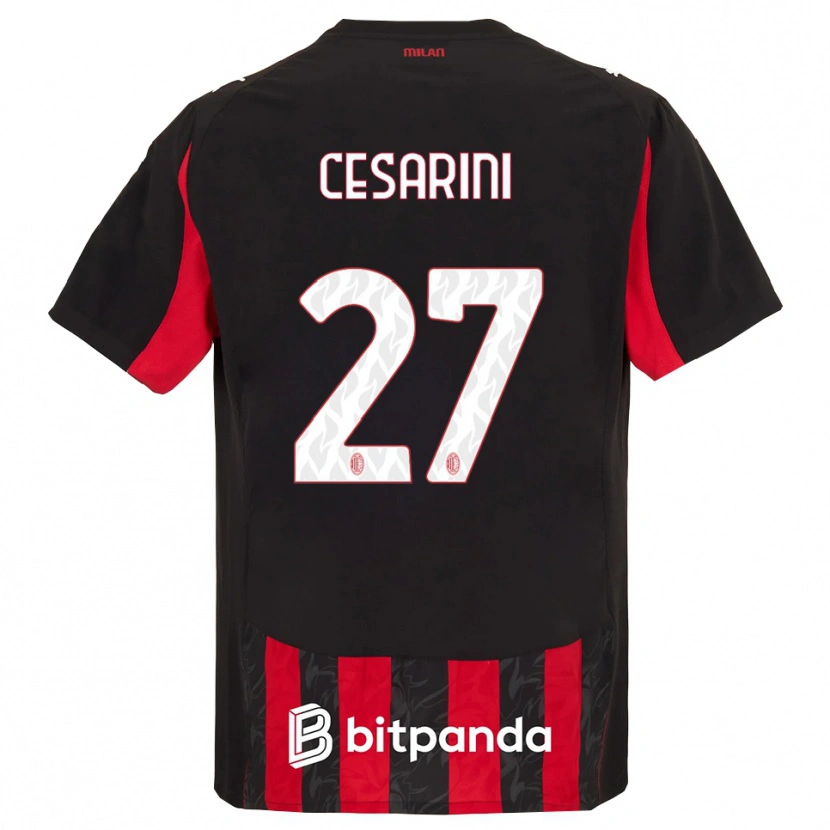 Danxen Women Erin Maria Patrizia Cesarini #27 Red Black Home Jersey 2025/26 T-Shirt