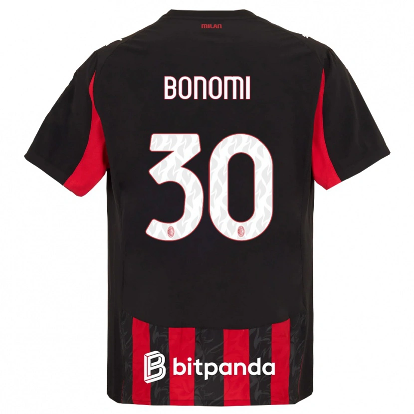 Danxen Women Alessandro Bonomi #30 Red Black Home Jersey 2025/26 T-Shirt
