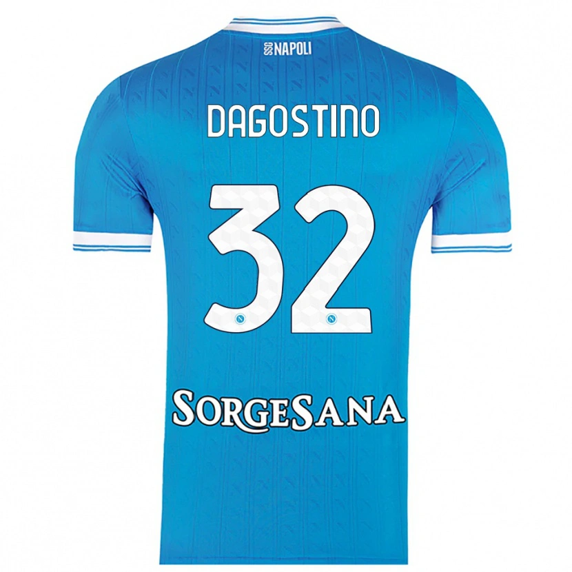 Danxen Women Giuseppe Dagostino #32 Sky Blue White Home Jersey 2025/26 T-Shirt