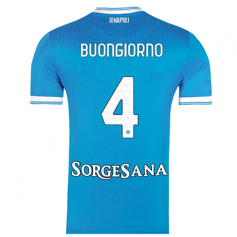 Danxen Women Alessandro Buongiorno #4 Sky Blue White Home Jersey 2025/26 T-Shirt