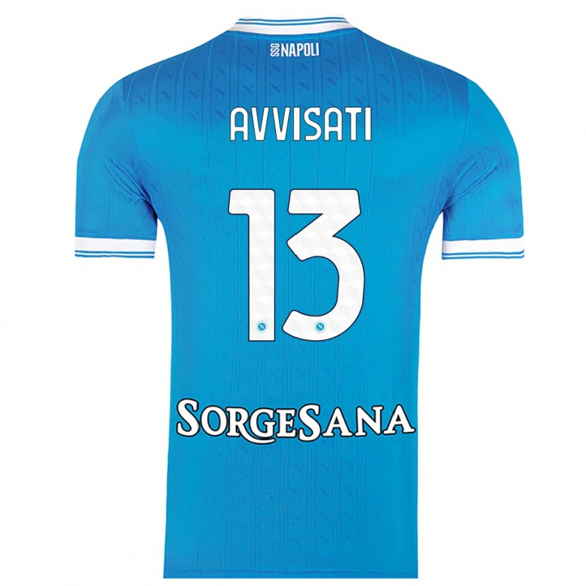 Danxen Women Domenico Avvisati #13 Sky Blue White Home Jersey 2025/26 T-Shirt