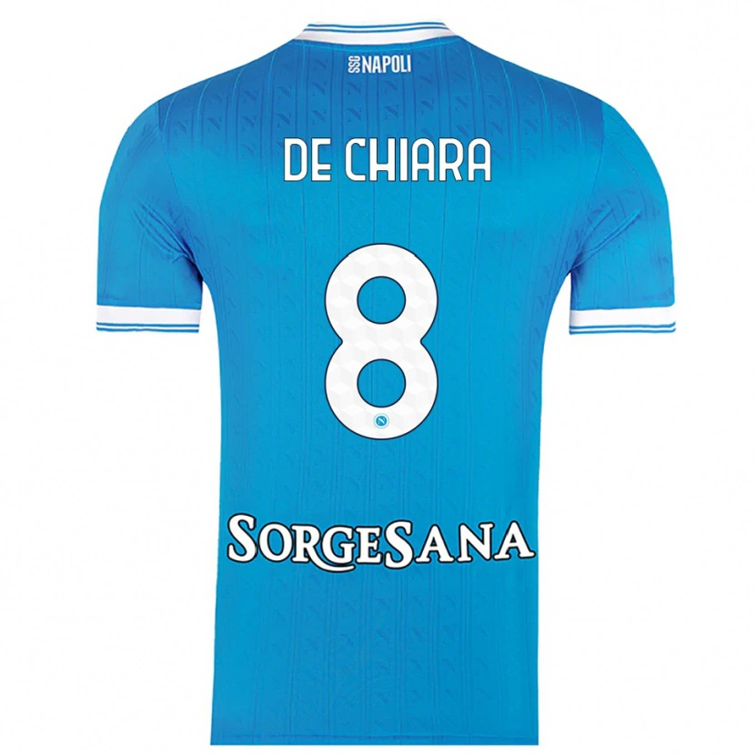 Danxen Women Emmanuele De Chiara #8 Sky Blue White Home Jersey 2025/26 T-Shirt