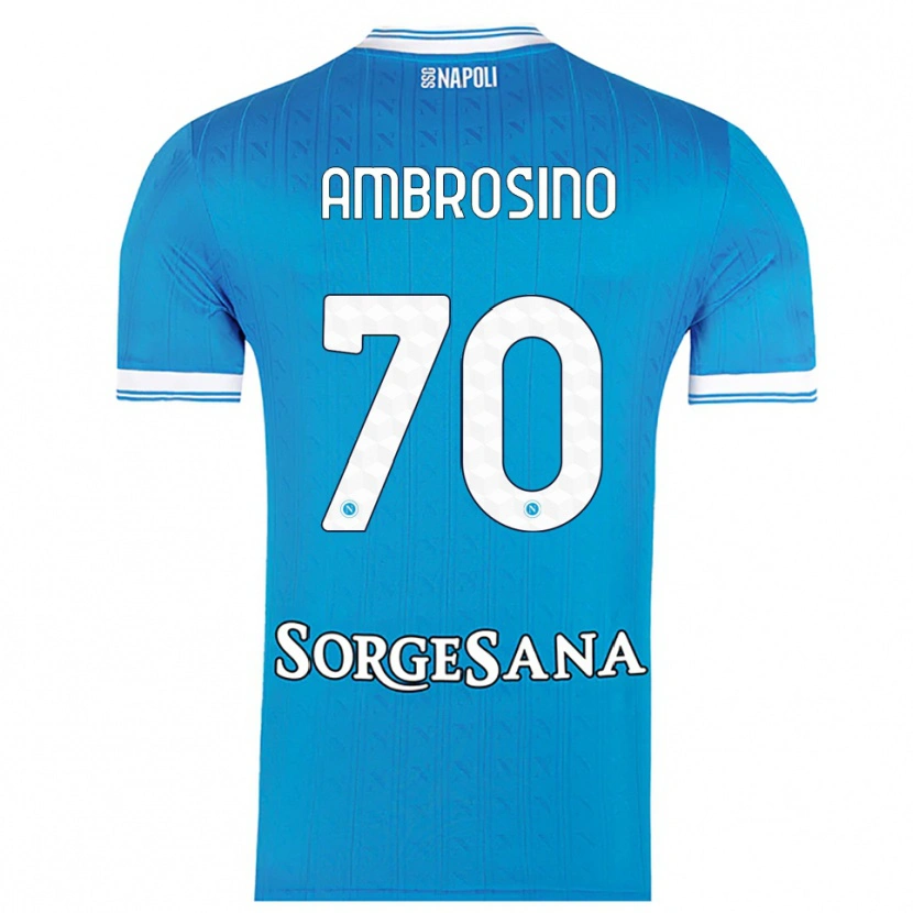Danxen Women Giuseppe Ambrosino #70 Sky Blue White Home Jersey 2025/26 T-Shirt