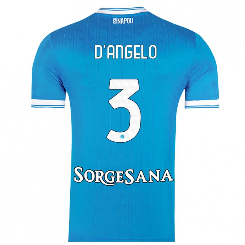 Danxen Women Giuseppe D'angelo #3 Sky Blue White Home Jersey 2025/26 T-Shirt