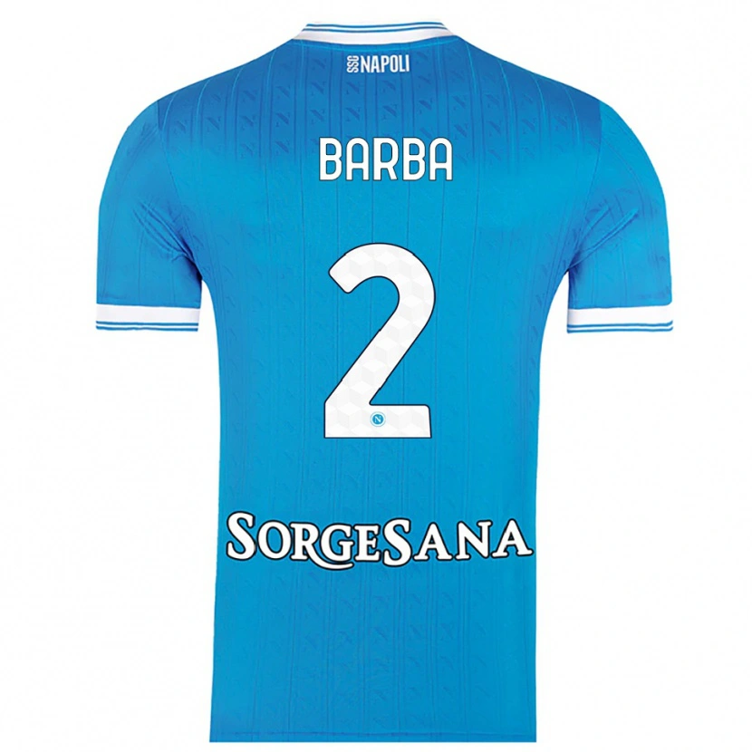 Danxen Women Benedetto Barba #2 Sky Blue White Home Jersey 2025/26 T-Shirt