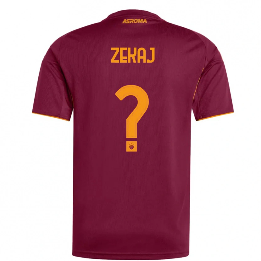 Danxen Women Alvin Zekaj #0 Burgundy Orange Home Jersey 2025/26 T-Shirt