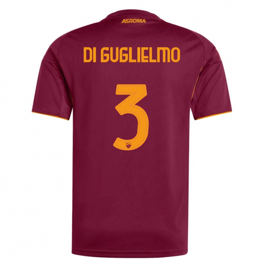 Danxen Women Lucia Di Guglielmo #3 Burgundy Orange Home Jersey 2025/26 T-Shirt