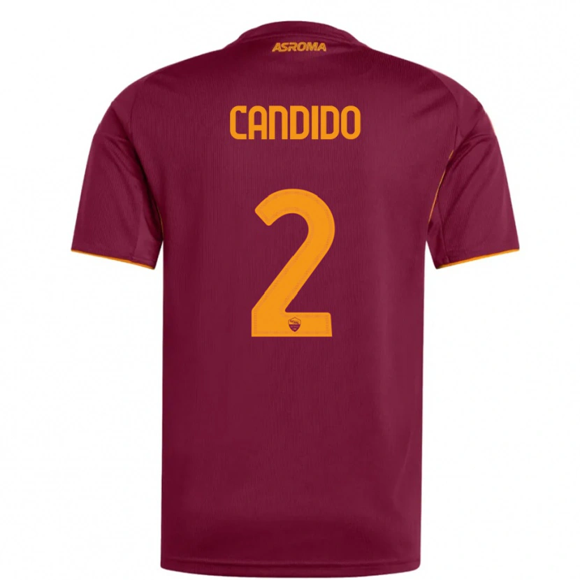 Danxen Women Gabriele Candido #2 Burgundy Orange Home Jersey 2025/26 T-Shirt