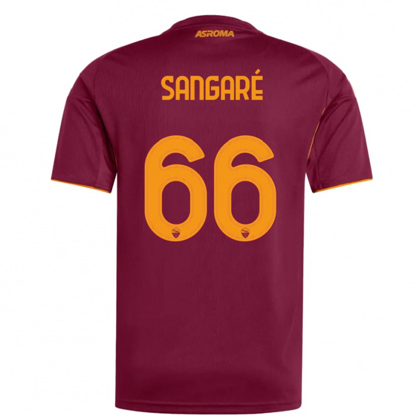 Danxen Women Buba Sangaré #66 Burgundy Orange Home Jersey 2025/26 T-Shirt