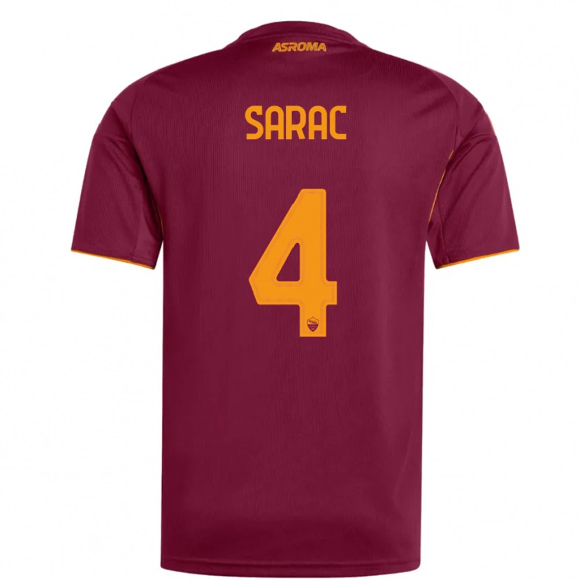Danxen Women Pavle Sarac #4 Burgundy Orange Home Jersey 2025/26 T-Shirt