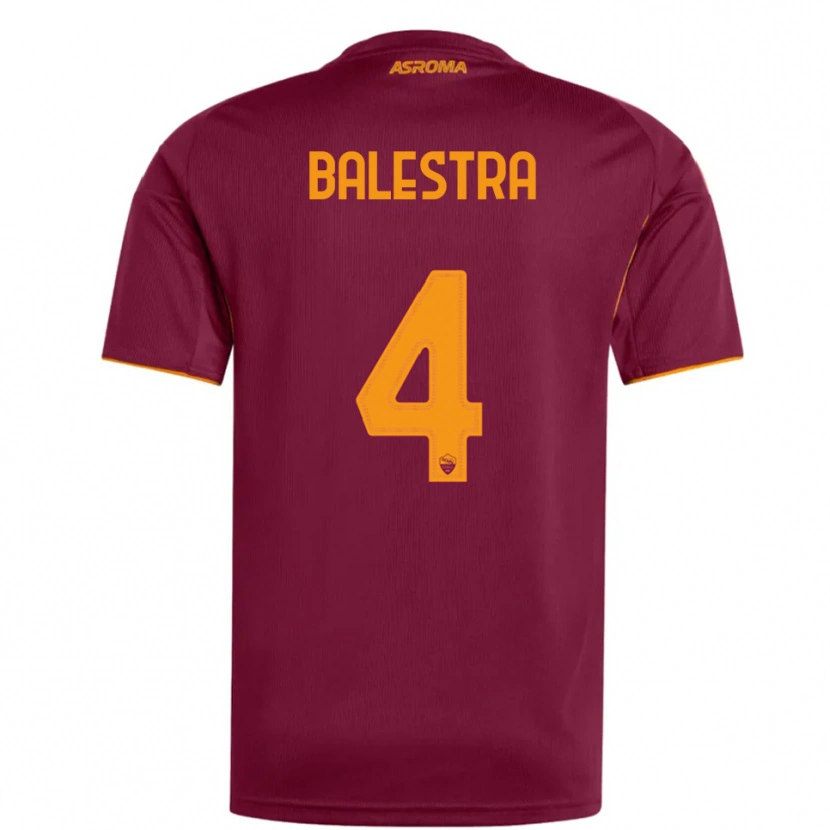Danxen Women Christian Balestra #4 Burgundy Orange Home Jersey 2025/26 T-Shirt