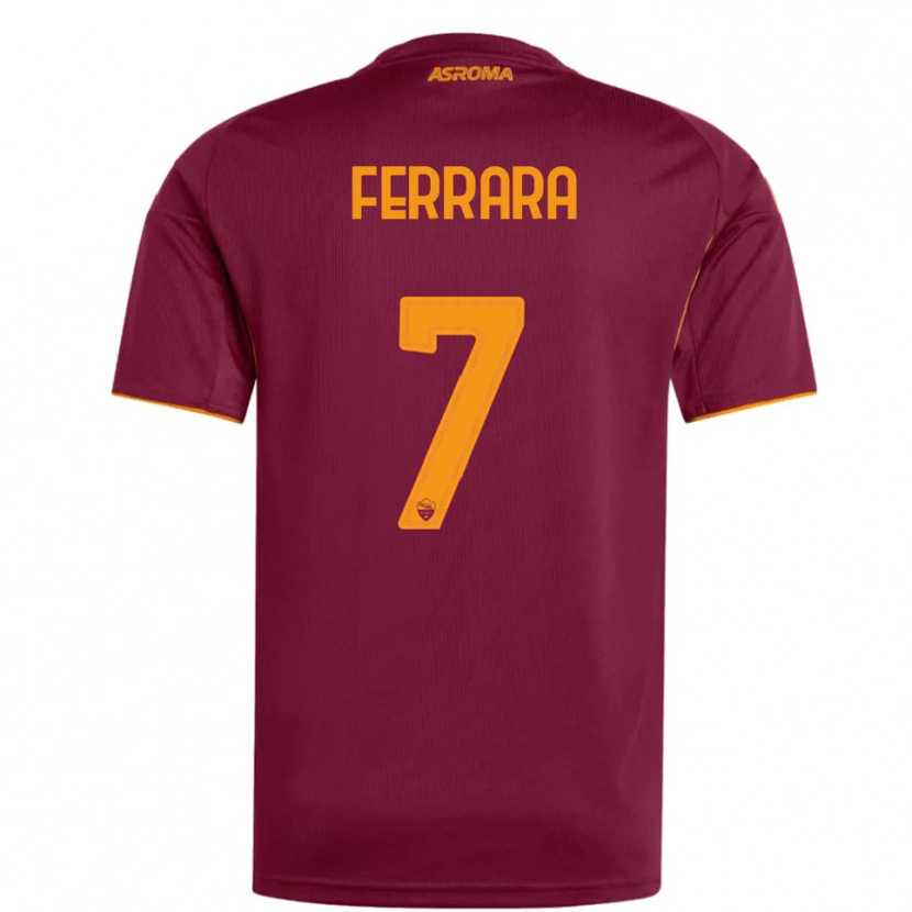 Danxen Women Francesco Ferrara #7 Burgundy Orange Home Jersey 2025/26 T-Shirt