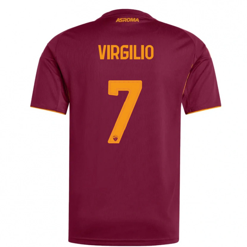 Danxen Women Cristian Virgilio #7 Burgundy Orange Home Jersey 2025/26 T-Shirt