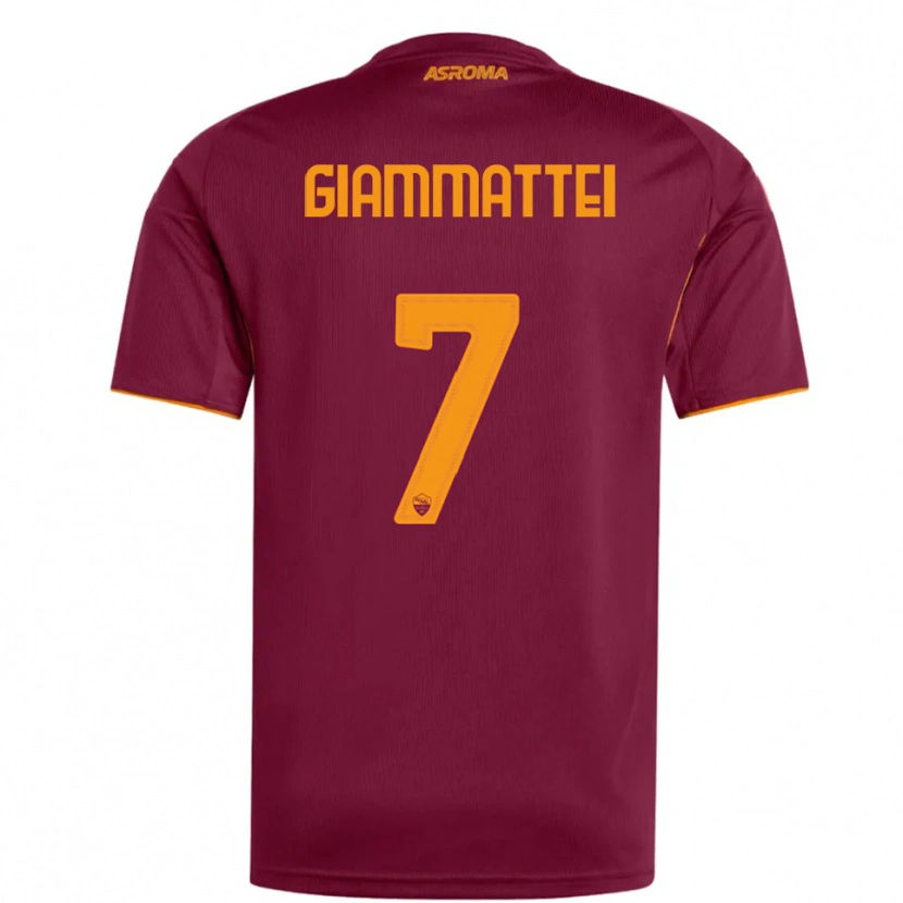 Danxen Women Gioele Giammattei #7 Burgundy Orange Home Jersey 2025/26 T-Shirt