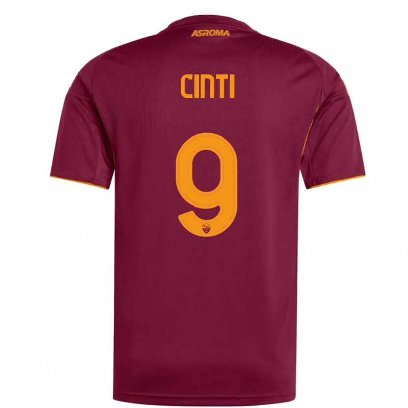 Danxen Women Valerio Cinti #9 Burgundy Orange Home Jersey 2025/26 T-Shirt