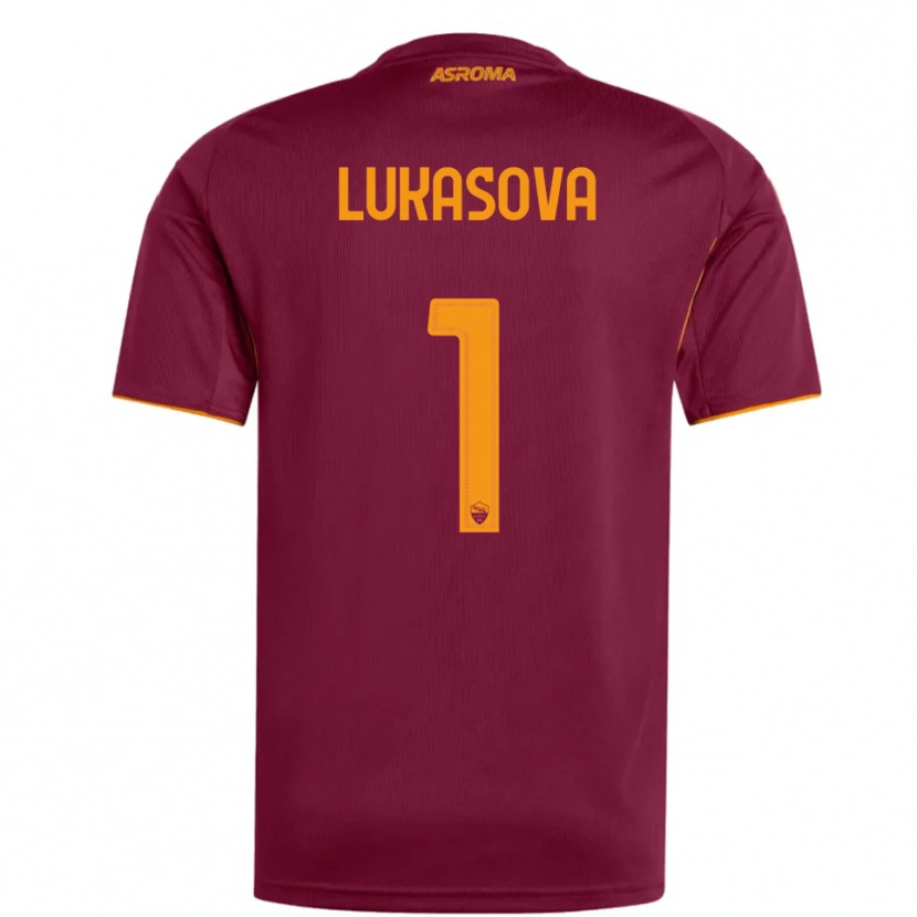 Danxen Women Olivie Lukášová #1 Burgundy Orange Home Jersey 2025/26 T-Shirt