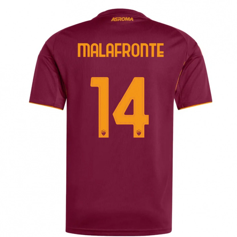 Danxen Women Matteo Malafronte #14 Burgundy Orange Home Jersey 2025/26 T-Shirt