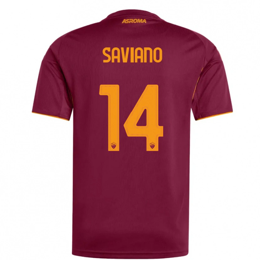 Danxen Women Giuseppe Saviano #14 Burgundy Orange Home Jersey 2025/26 T-Shirt