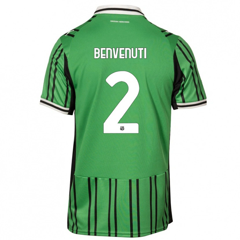 Danxen Women Giacomo Benvenuti #2 Green Black Home Jersey 2025/26 T-Shirt