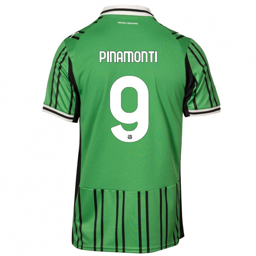 Danxen Women Andrea Pinamonti #9 Green Black Home Jersey 2025/26 T-Shirt