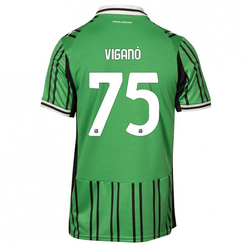 Danxen Women Lorenzo Viganò #75 Green Black Home Jersey 2025/26 T-Shirt