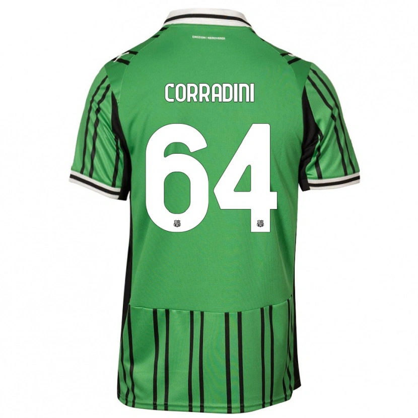 Danxen Women Francesco Corradini #64 Green Black Home Jersey 2025/26 T-Shirt