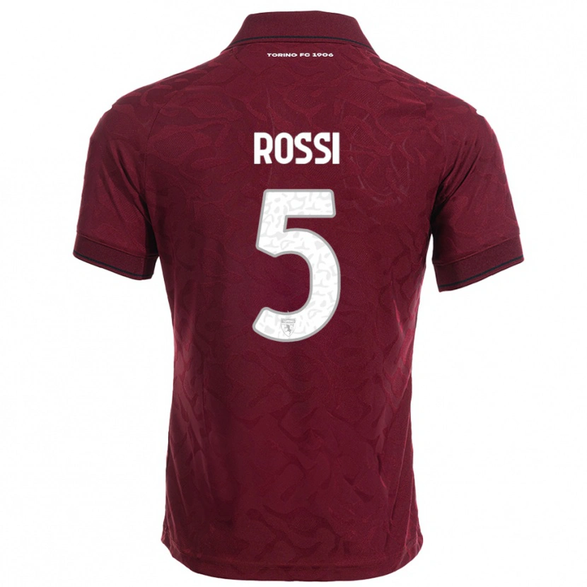 Danxen Women Simone Rossi #5 Burgundy White Home Jersey 2025/26 T-Shirt