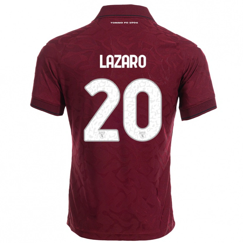 Danxen Women Valentino Lazaro #20 Burgundy White Home Jersey 2025/26 T-Shirt