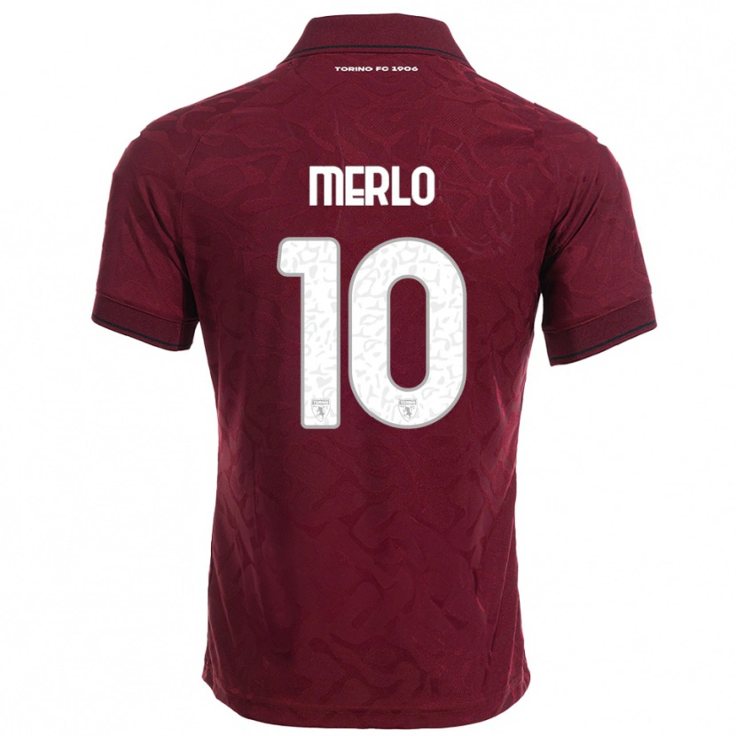 Danxen Women Mattia Merlo #10 Burgundy White Home Jersey 2025/26 T-Shirt