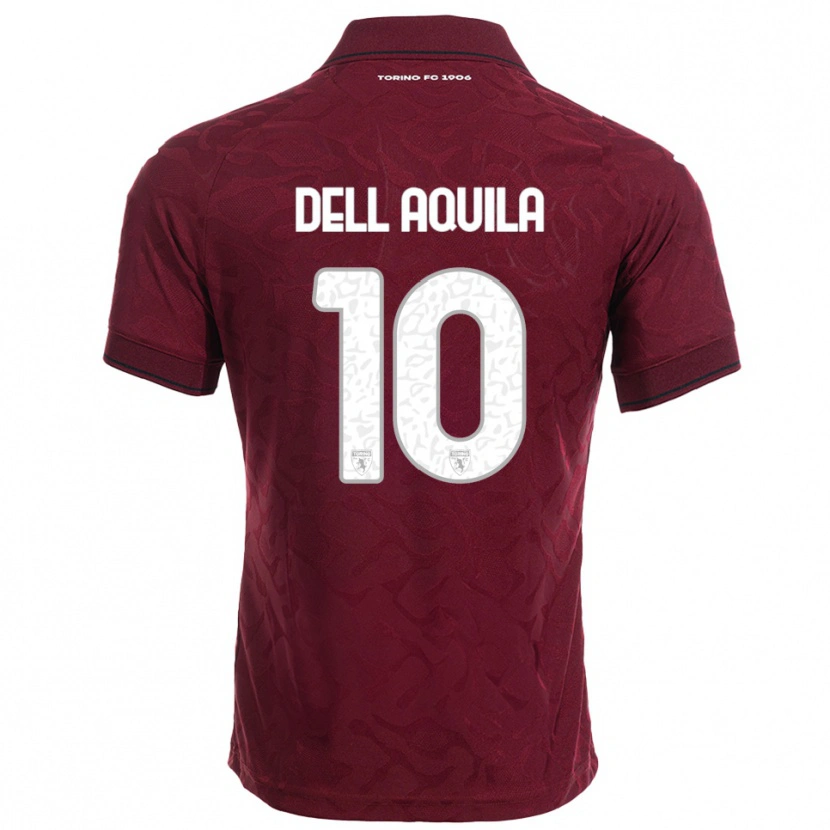 Danxen Women Francesco Dell'aquila #10 Burgundy White Home Jersey 2025/26 T-Shirt