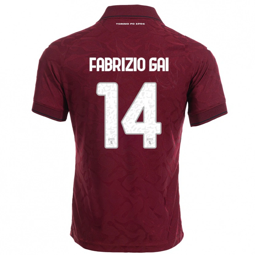 Danxen Women Fabrizio Gai #14 Burgundy White Home Jersey 2025/26 T-Shirt