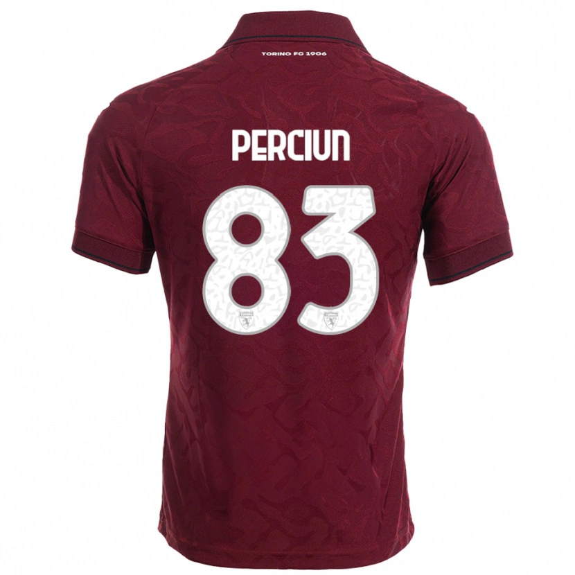 Danxen Women Sergiu Perciun #83 Burgundy White Home Jersey 2025/26 T-Shirt