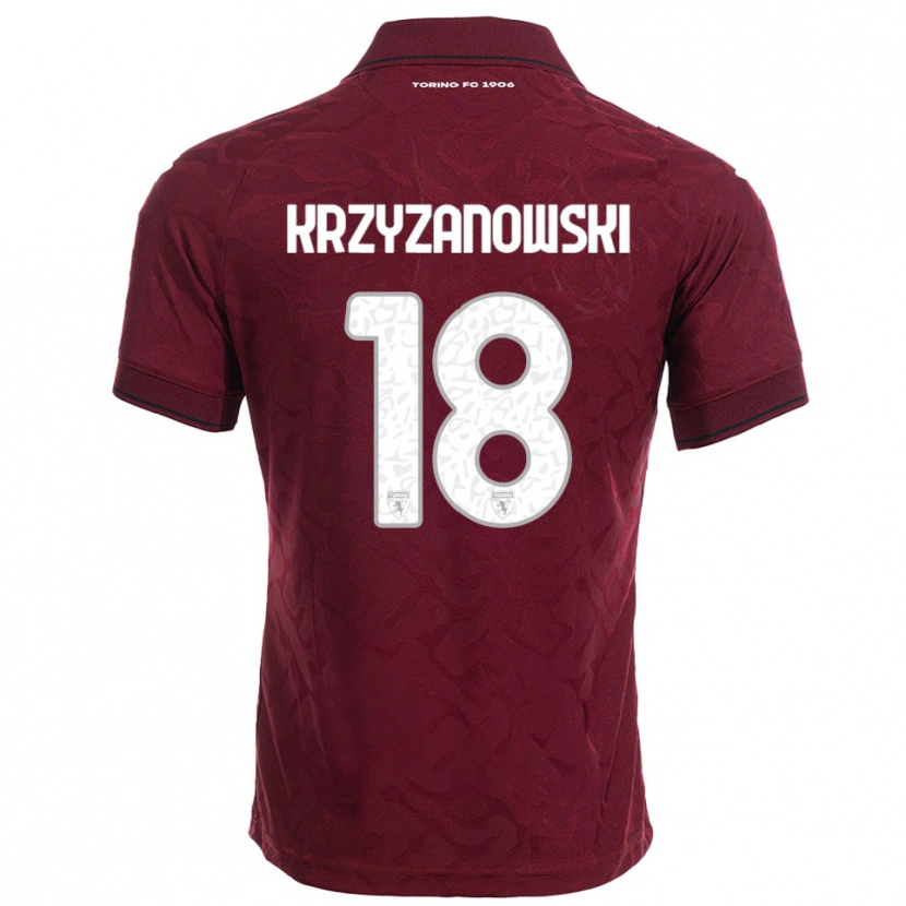Danxen Women Jakub Krzyzanowski #18 Burgundy White Home Jersey 2025/26 T-Shirt