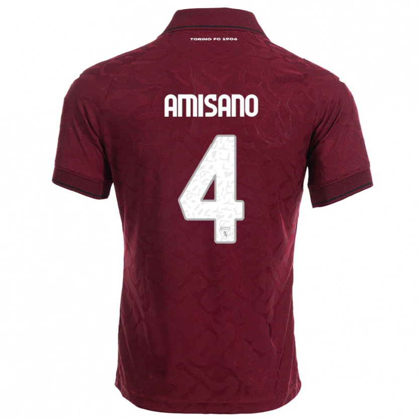 Danxen Women Manuel Amisano #4 Burgundy White Home Jersey 2025/26 T-Shirt