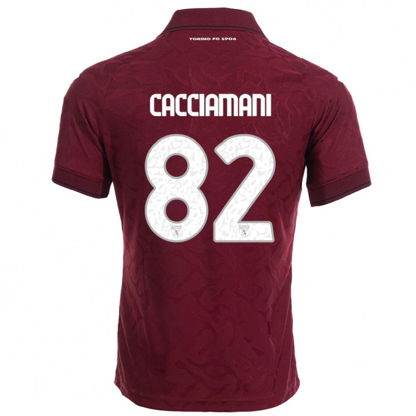 Danxen Women Alessio Cacciamani #82 Burgundy White Home Jersey 2025/26 T-Shirt