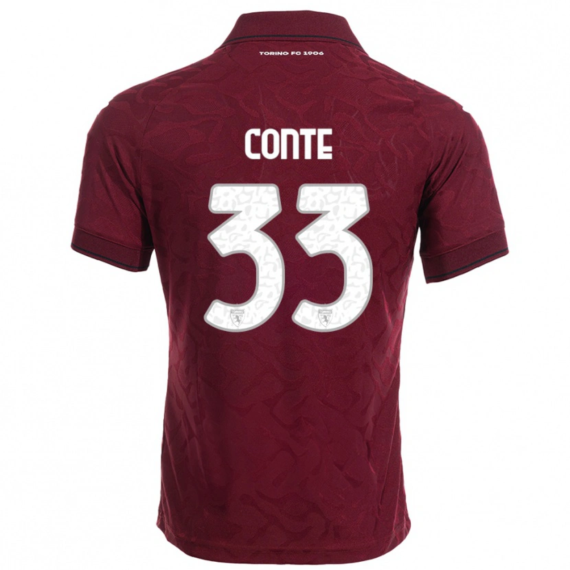 Danxen Women Gioele Conte #33 Burgundy White Home Jersey 2025/26 T-Shirt